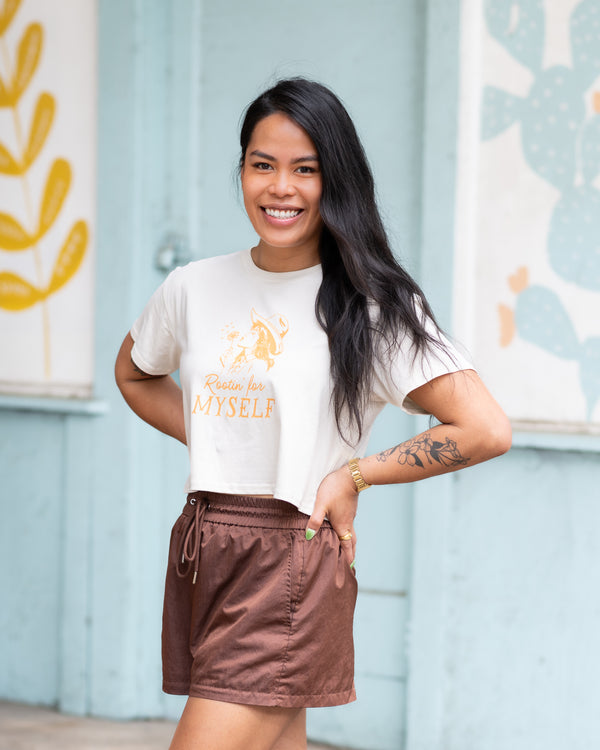 Rootin' For Myself Crop Tee