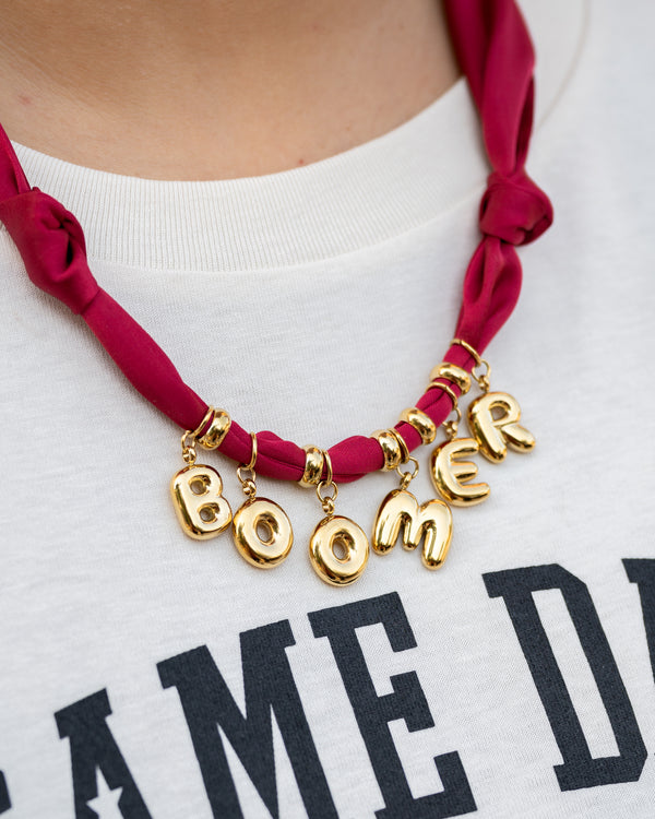 Scarf Charm Necklace - BOOMER