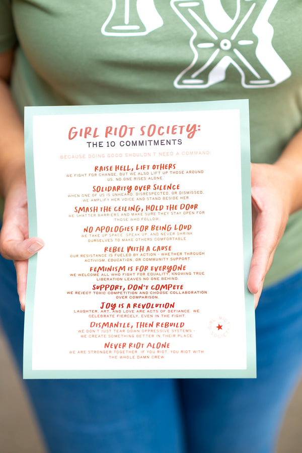 Girl Riot Society Commitments Art Print
