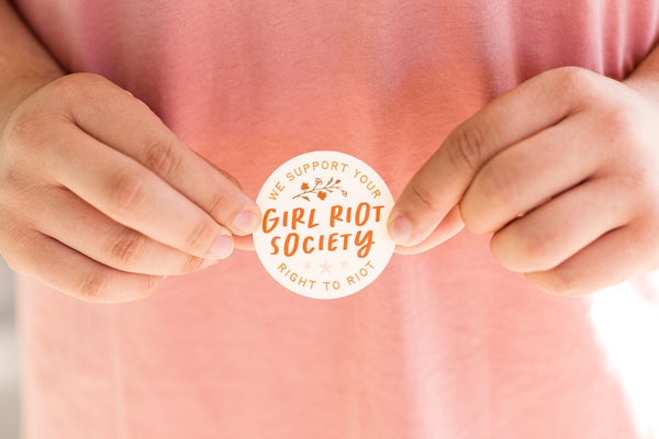 Girl Riot Society Circle Sticker