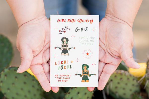Girl Riot Society Sticker Sheet - Wholesale
