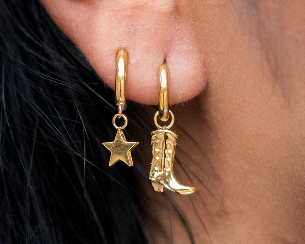 The Classic Cowgirl Collection - Star Huggie Earrings - Wholesale