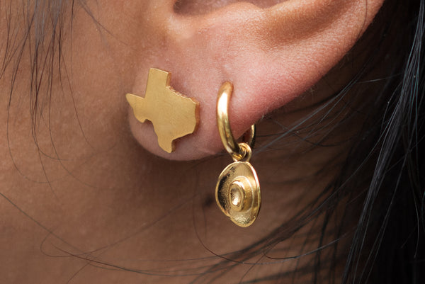 The Classic Cowgirl Collection - Cowboy Hat Huggie Earrings