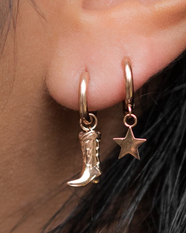 The Classic Cowgirl Collection - Star Huggie Earrings - Wholesale
