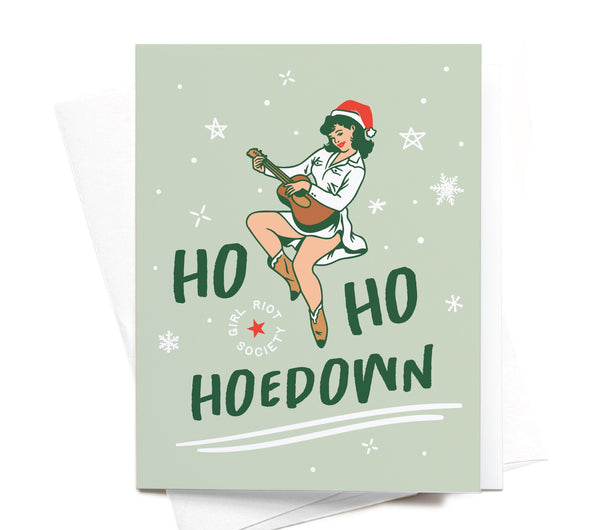 Ho Ho Hoedown Holiday Greeting Card - Girl Riot Society