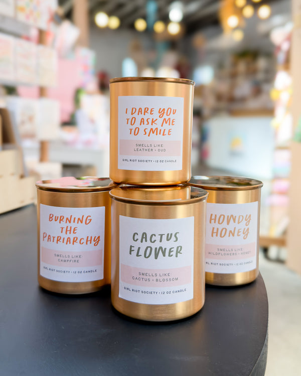 Cactus Flower Candle