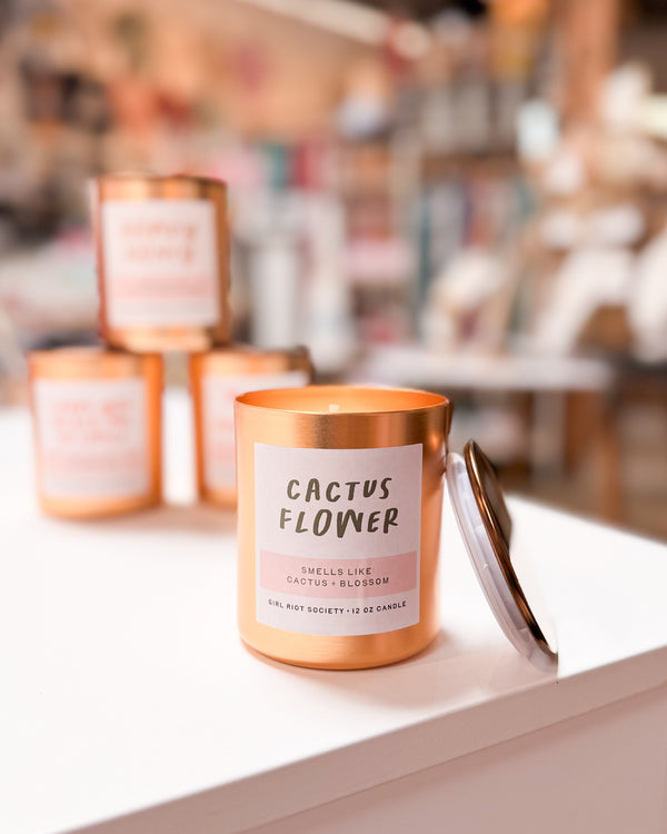 Cactus Flower Candle