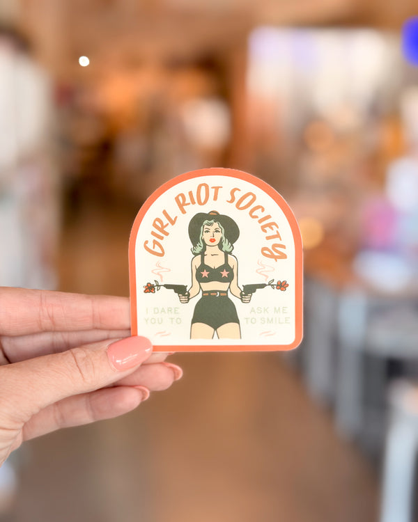 Girl Riot Society Die Cut Sticker - Dale