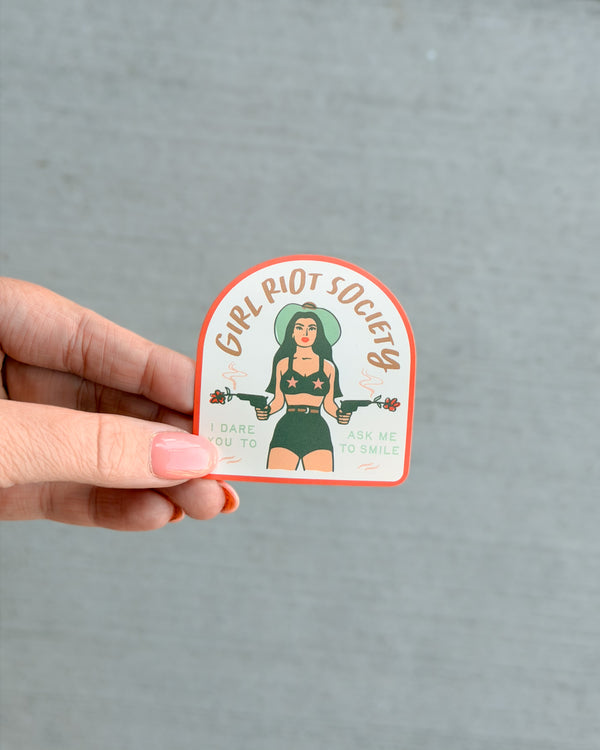 Girl Riot Society Die Cut Sticker - Angelina