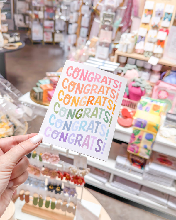 Congrats Wonky Type Greeting Card - RS