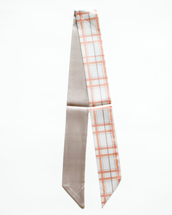 Soft Power Plaid Skinny Scarf