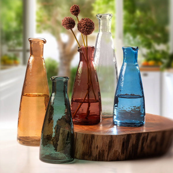 Hammered Glass Personal Carafe