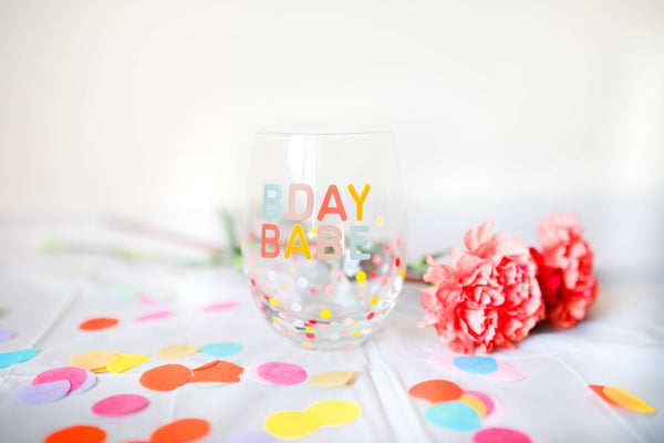 Birthday Babe Wine Glass