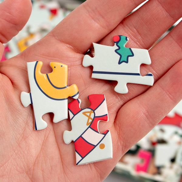 Christmas Western Cowgirl Boots - 400 Piece Jigsaw Puzzle