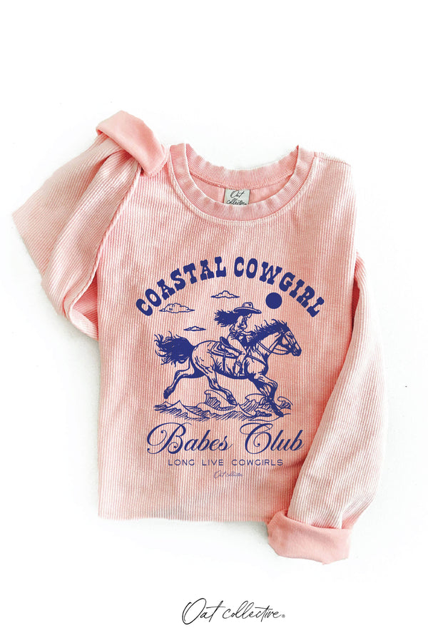 Coastal Cowgirl Babes Club Thermal Vintage Pullover