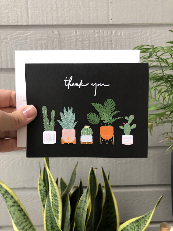 Potted Cactus Thank You Card