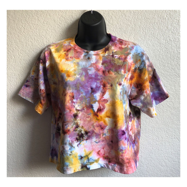 Dyed Boxy Cropped Tee  - Warm Bloom - 1