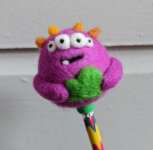 Tipsy the Purple Pencil Topper - 1