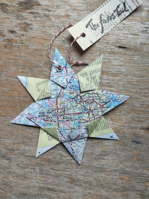 Origami Map Ornament - DFW Metro - 2