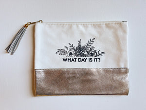 Zip up “What Day Is It?” Make-up Bag - 1