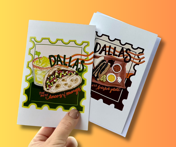 The Best of Dallas BBQ Plate Blank Card - 2