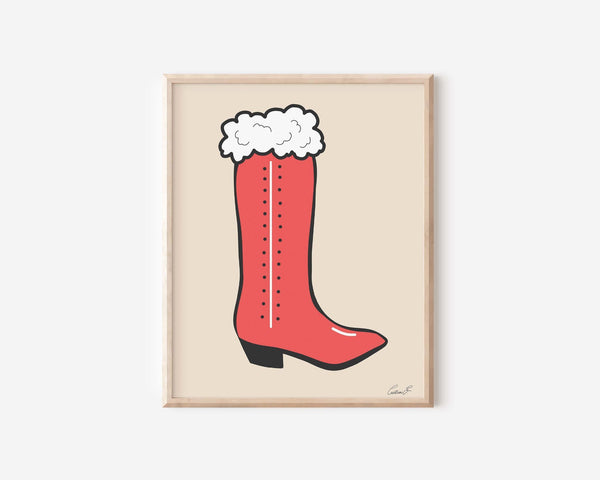 Santa Claus Texmas Boot Print - 1