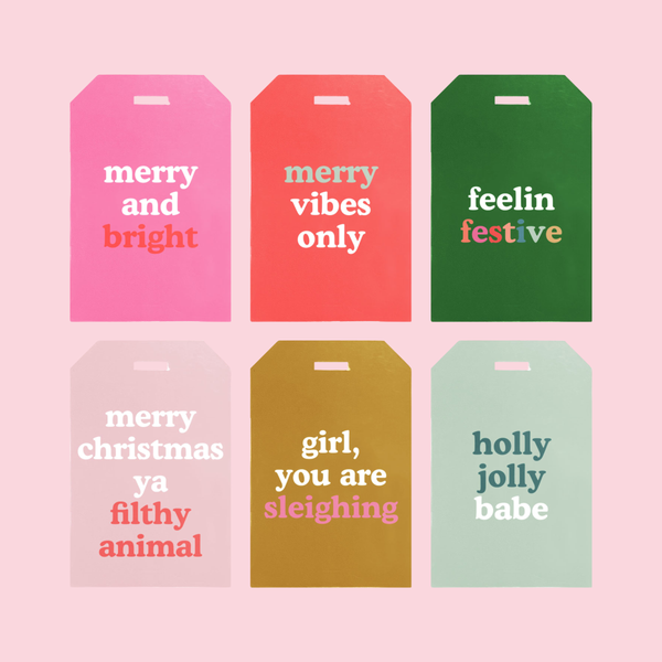 Merry and Bright Holiday Gift Tags