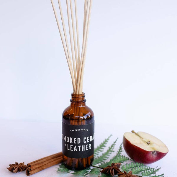 Smoked Cedar + Leather Reed Diffuser