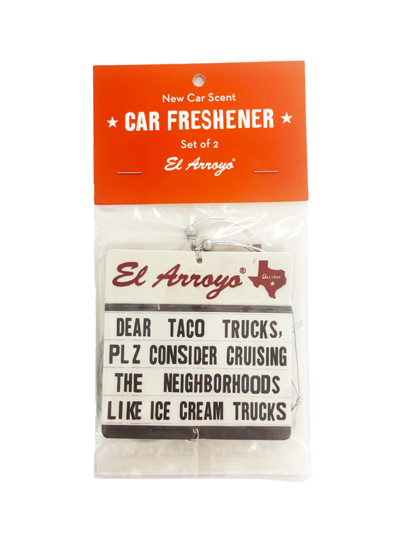 Car Air Freshener - Dear Taco Trucks (2 pack)