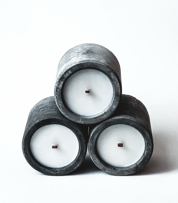 MELT. Pure Soy, Wood Wick Candle in Concrete Vessel - 2