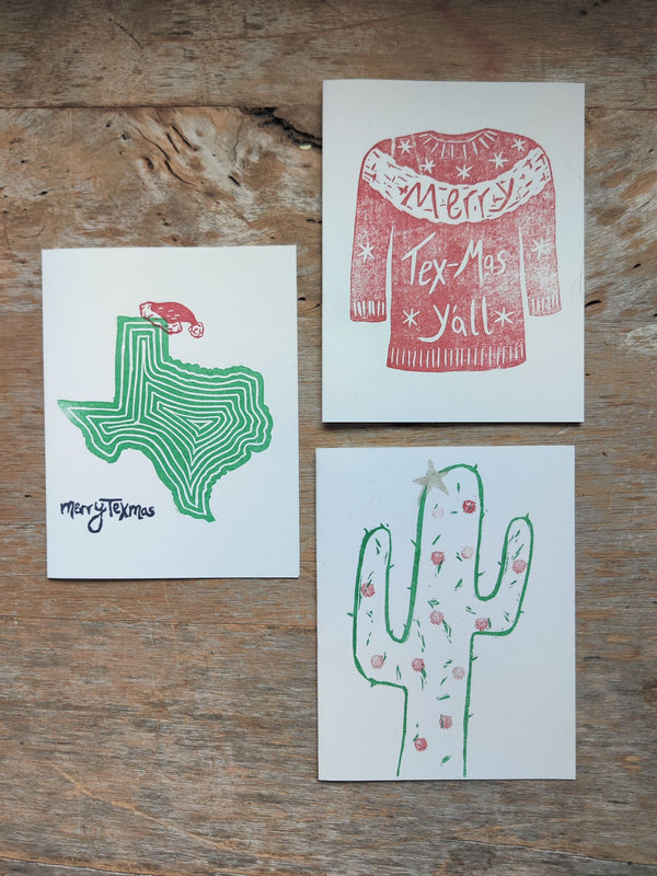 Merry Tex-mas Christmas Cards, 3 Designs - 1