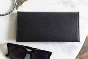 Leather Sunglasses Case in Black - 2