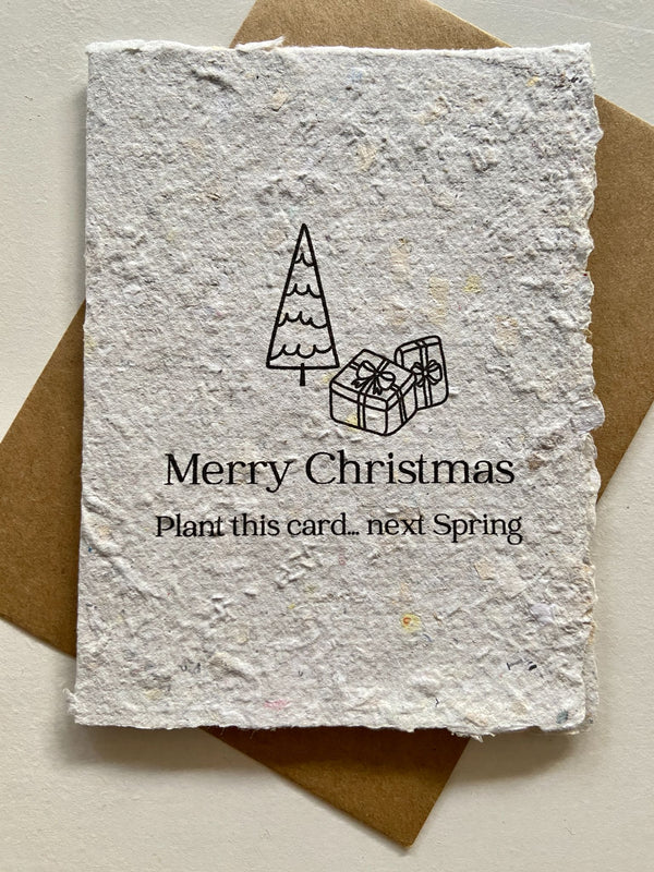 Merry Christmas Plantable Greeting Card - 1