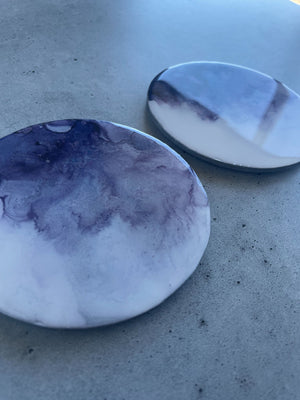 Round lavender Coasters - 1