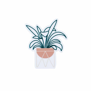Fern in a Plant Stand Sticker - 1