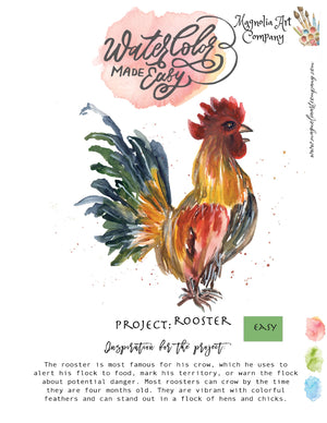 Rooster Watercolor Kit- Watercolor Made Easy - 1