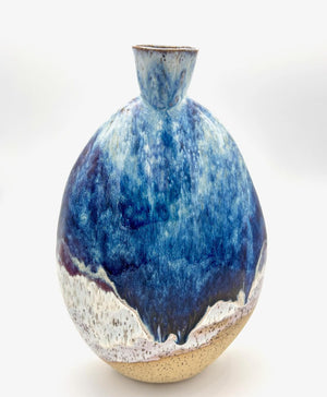 Blue Oval Vase - 1