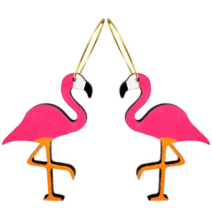 Flamingo Hoop Earrings - 1