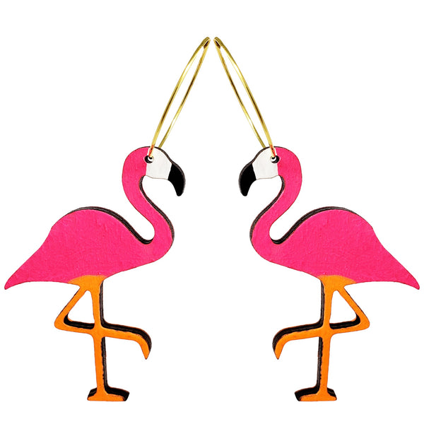 Flamingo Hoop Earrings - 1