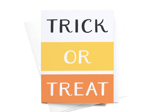 Trick or Treat Colorblocks Greeting Card - DS