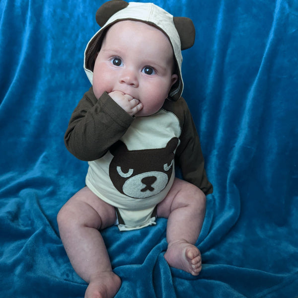 Bear - Infant Bodysuit w/Ears - 5