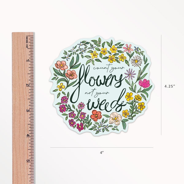 Count Your Flowers Sticker - 4