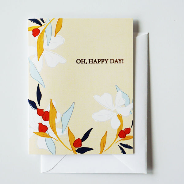 Oh Happy Day Gold Foil Card