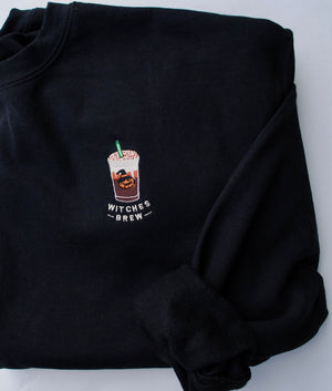 Black Witches Brew Iced Coffee Embroidered Sweatshirt - 1