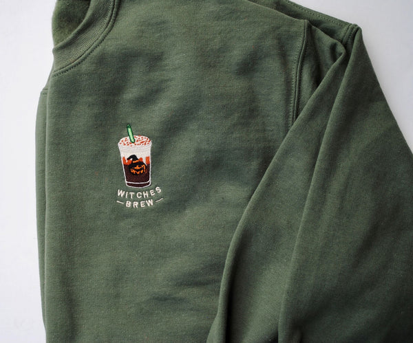 Green Witches Brew Iced Coffee Embroidered Sweatshirt - 2