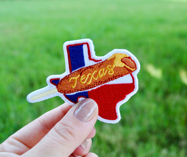 Texas Corn Dog Iron-On Patch - 1