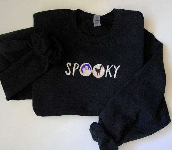 Halloween Spooky Cookies Embroidered Sweatshirt - 1