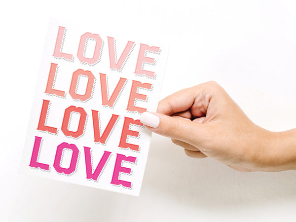 LOVE LOVE LOVE LOVE Greeting Card -DS