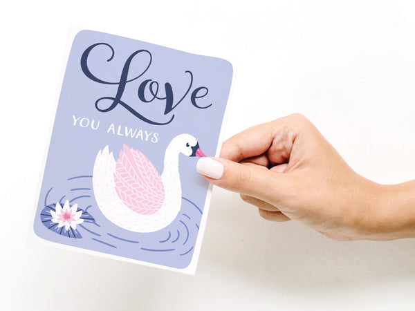 Love You Always Swan Greeting Card - DS