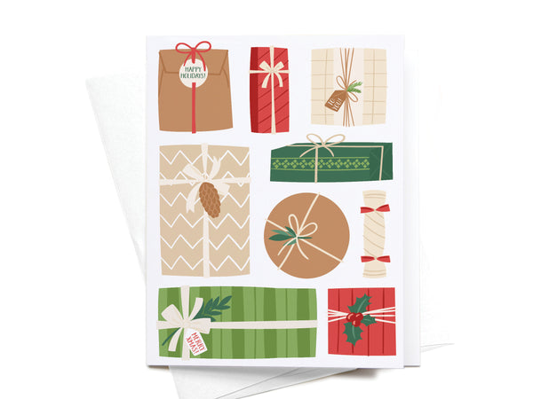 Happy Holidays Christmas Gifts Greeting Card - DS